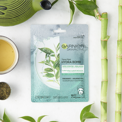 Garnier Serum Mask - Hydra Bomb / Green Tea + Hyaluronic Acid / Oily Skin