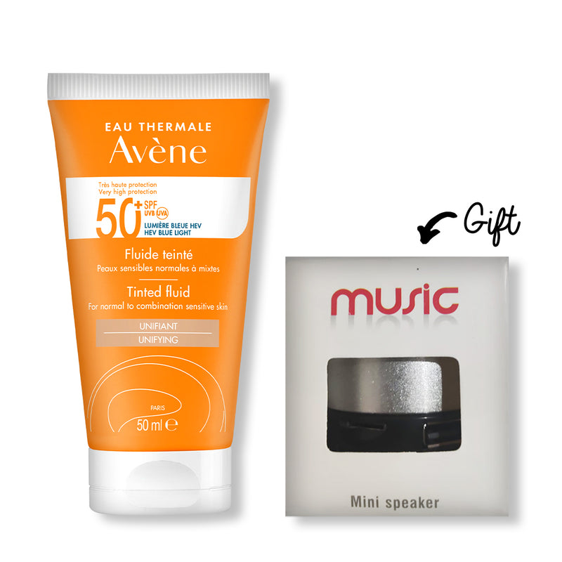 Avene SPF 50+tinted Fluide 50ml + Speakers (Gift)