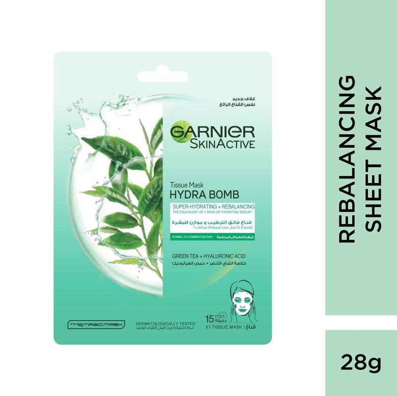 Garnier Serum Mask - Hydra Bomb / Green Tea + Hyaluronic Acid / Oily Skin