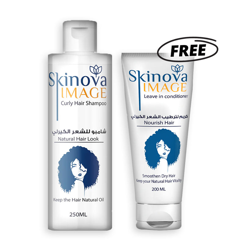 SKINOVA IMAGE Curly Hair Shampoo - 250ml + Curly Hair Conditioner (Gift)