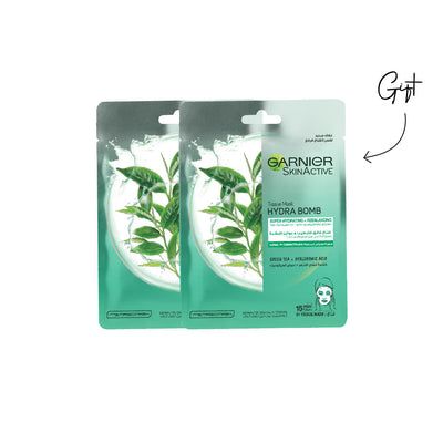 Garnier Serum Mask - Hydra Bomb / Green Tea + Hyaluronic Acid / Oily Skin