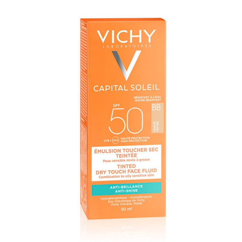 Capital Soleil Dry Touch SPF 50 Face Fluid 50ml - Mattifying BB Tinted