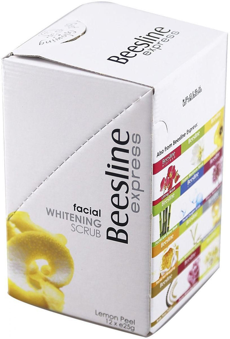 EXP: 12/24 - Beesline Facial Whitening Scrub8 gm 10 sach  سنفرة مفتحة للبشرة Box of 10