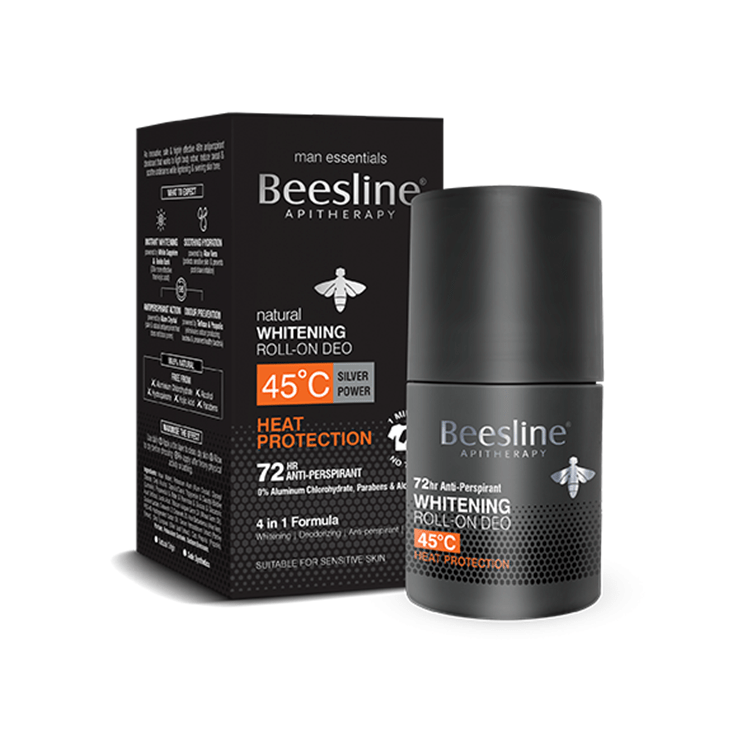 Beesline Natural Whitening Roll On Deodorant - HEAT PROTECTION - FOR MEN