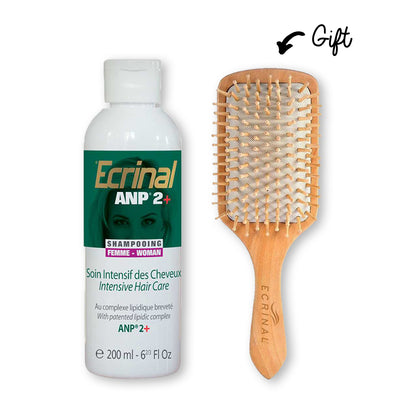 Ecrinal Anp2+ Shampoo for Women + Hair Brush