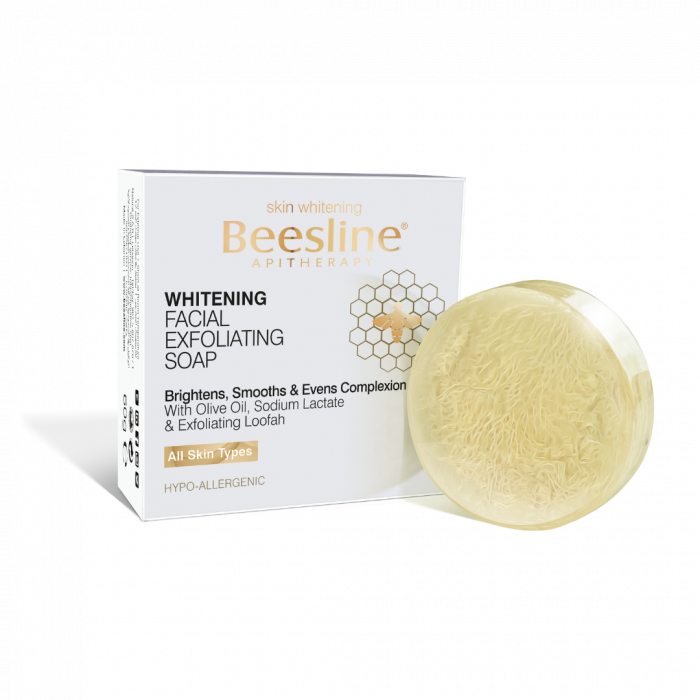 Beesline WHITENING FACIAL EXFOLIATING SOAP صابونة مفتحة ومنعمة للوجه لكل انواع البشرة