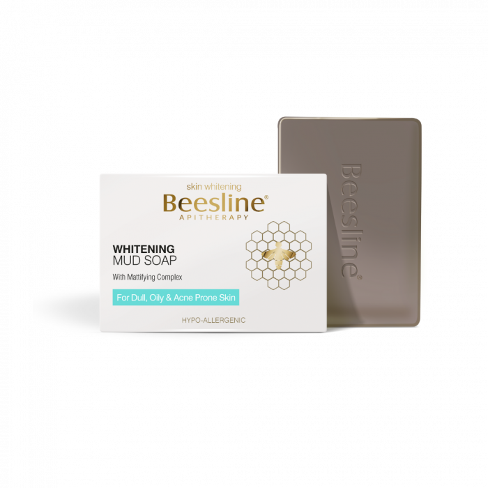 Beesline®Whitening Mud Soap صابونة مفتحة بالصلصال مزيله للمعان الوجه للبشرة الدهنية